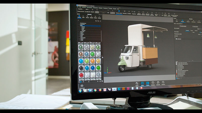 custom food trucks designer - colors produced by lechler and customized trucks based on the study of color trends in the project laboratory at VS production factory