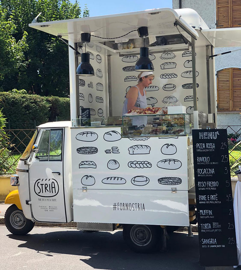 panetteria artigianale compra food truck ape per promuoversi su strada e vendere i suoi prodott su panificio mobilei