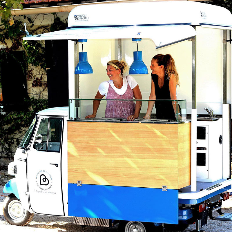 ape food truck with health certification provided by the manufacturer