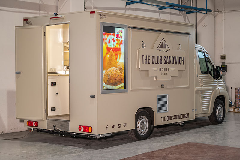 food truck set-up with health authorization provided by the VS manufacturer