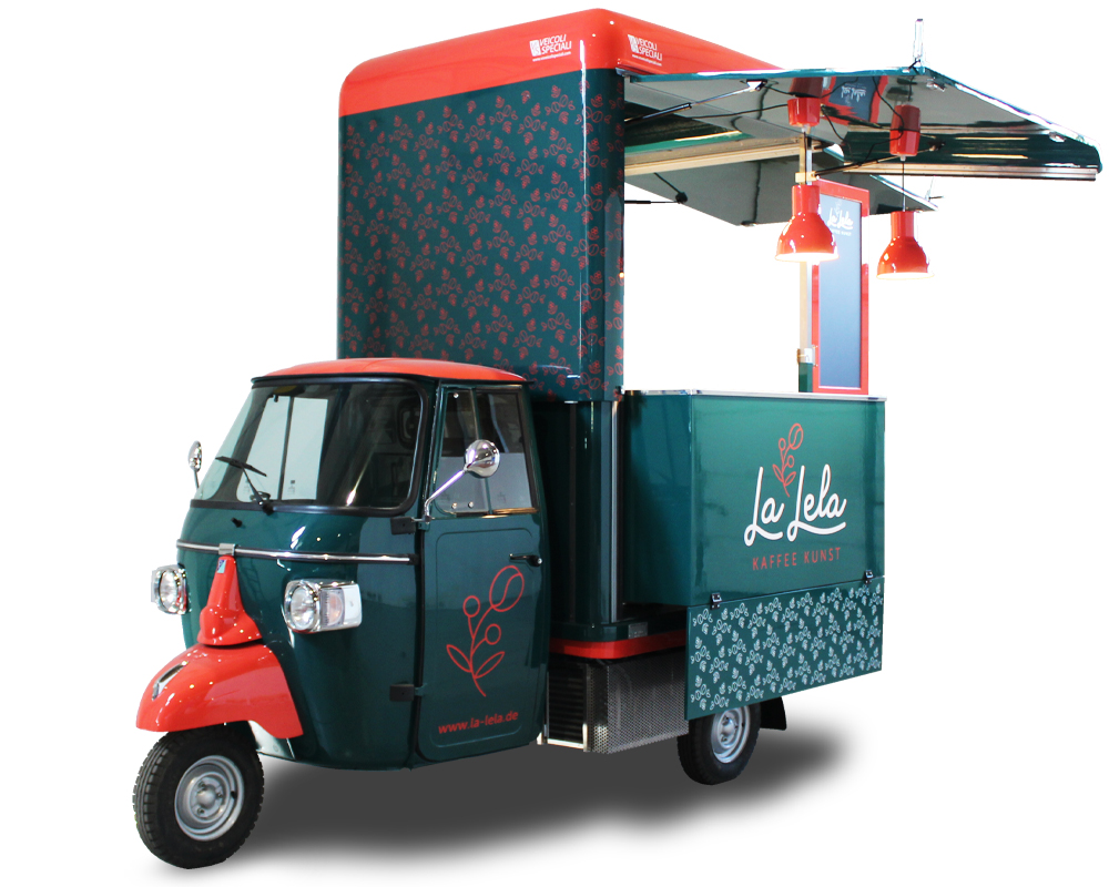 coffee truck für street food von natalia guerrero - La Lela kaffee kunst