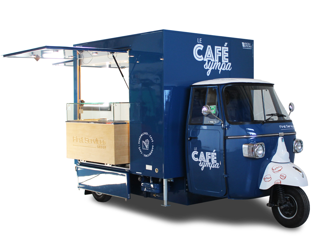 Mobile station for catering service located inside a hospital in France