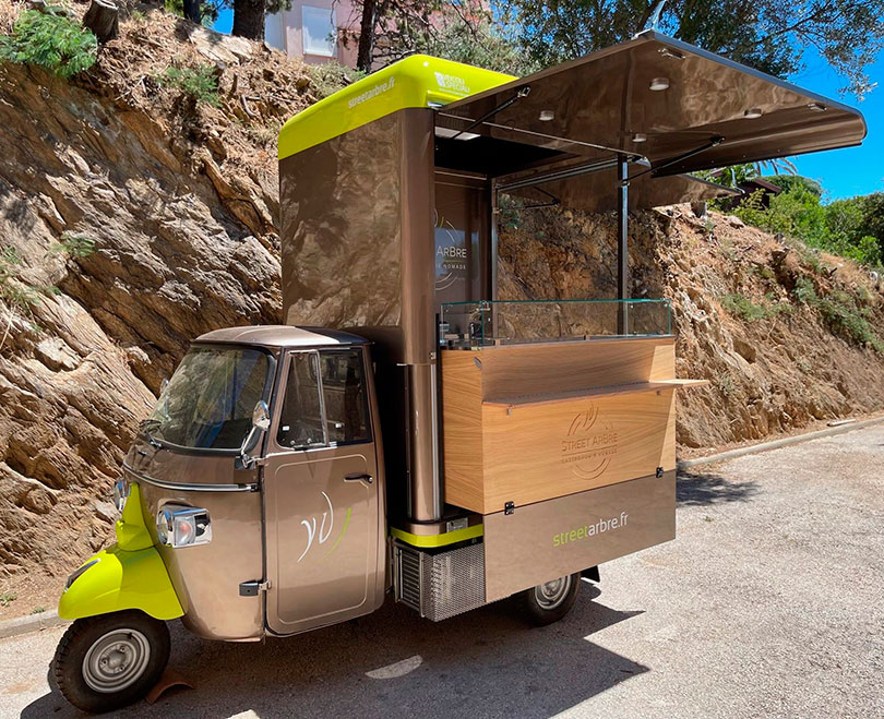 Piaggio Food Van gebaut für den französischen Sternekoch Yorann