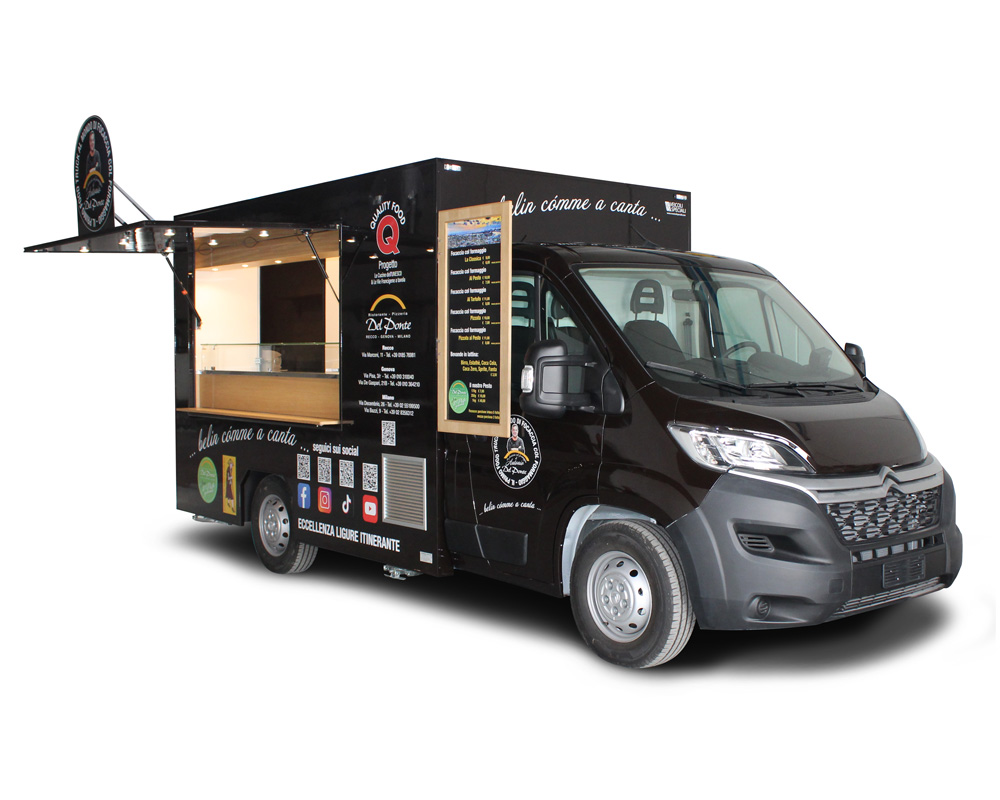 food truck per pizza e focaccia realizzato per il ristorante-pizzeria del ponte